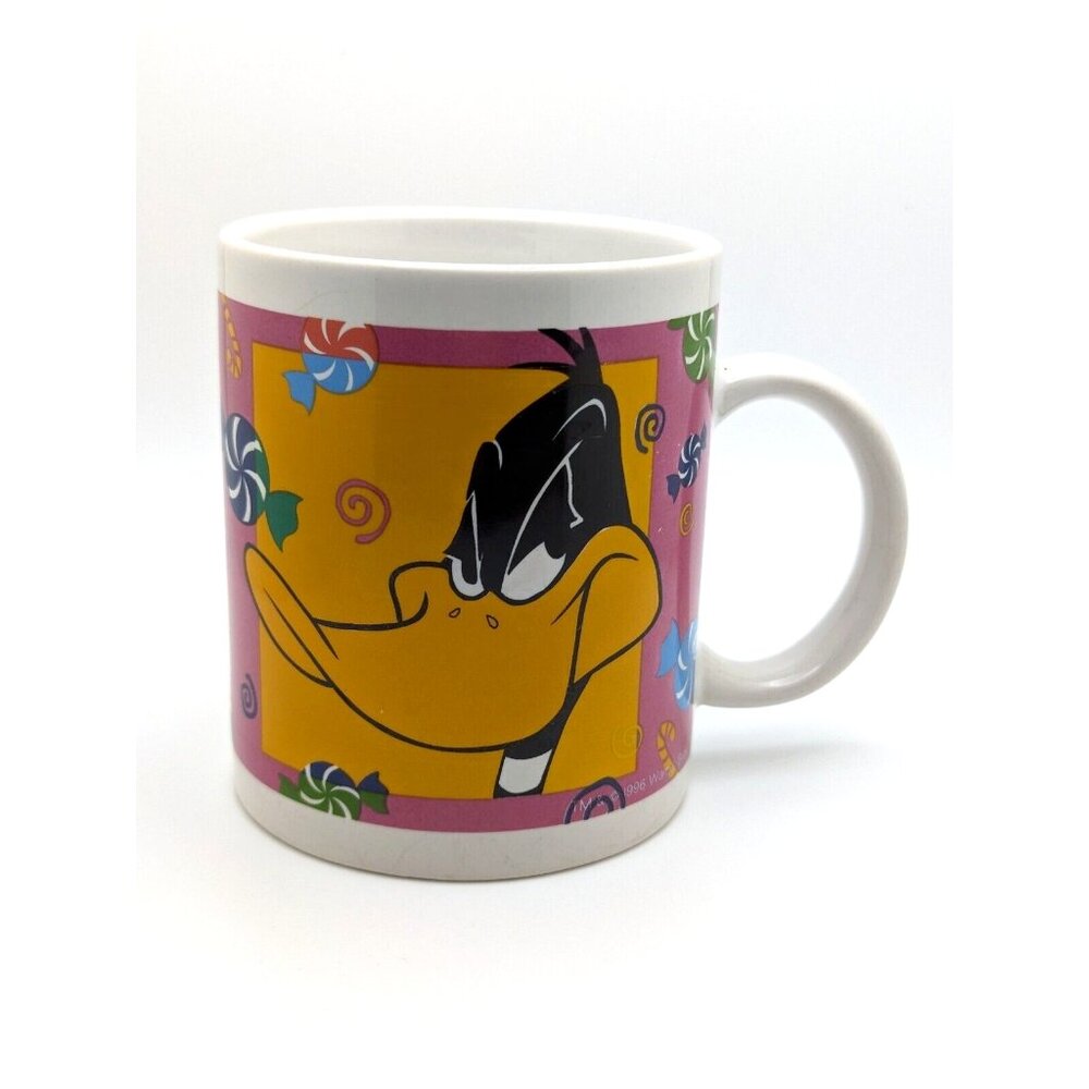 Warner Brothers Looney Tunes Daffy Duck Coffee Tea Cup Mug VTG Candy Design